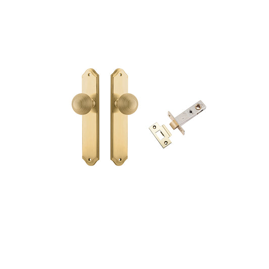 Iver Door Knob Guildford Shouldered Brushed Brass Passage Kit