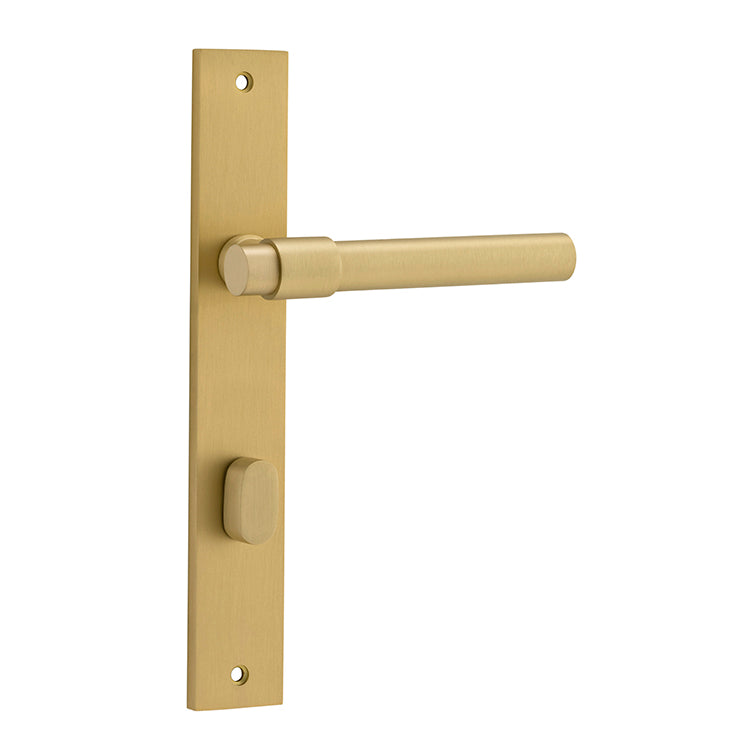 Iver Door Lever Helsinki Rectangular Privacy Pair Brushed Gold PVD CTC85mm L137xP58mm BPH240xW38mm