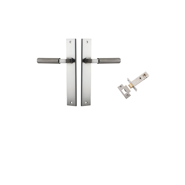 Iver Door Lever Brunswick Rectangular Satin Nickel Passage Kit