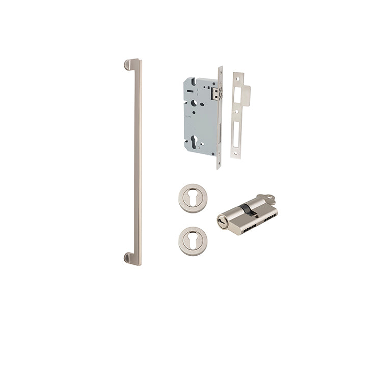 Iver Pull Handle Baltimore Satin Nickel CTC600mm Key / Key Entrance Kit