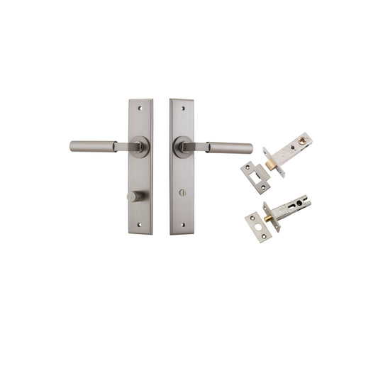 Iver Door Lever Berlin Chamfered Satin Nickel Privacy Kit