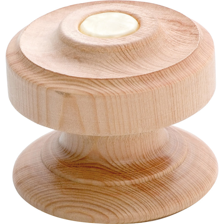 Tradco Cupboard Knob Button Woodscrew Pine D40xP31mm