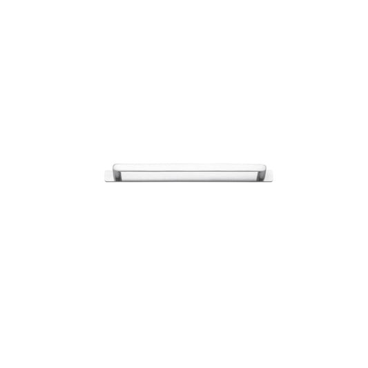 Iver Cabinet Pull Osaka Brushed Chrome L271xW15xP33mm BD15mm CTC256mm With Backplate W301xH24mm T3mm