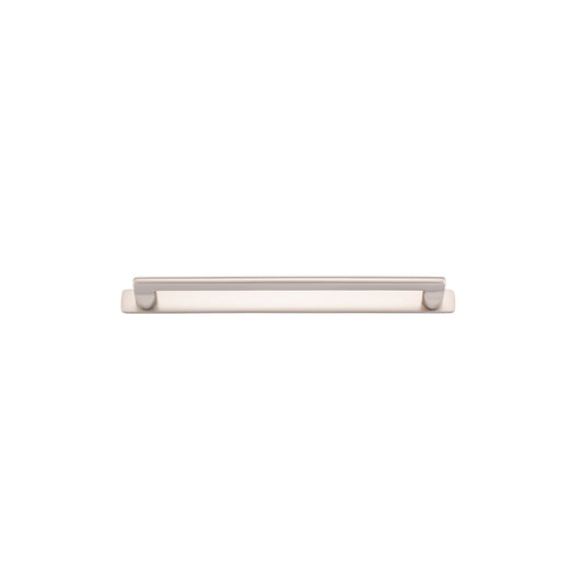 Iver Cabinet Pull Baltimore Satin Nickel With Backplate L301xW24xP39mm CTC256mm