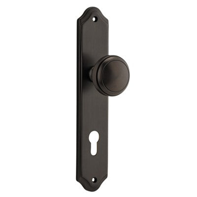 Iver Door Knob Paddington Shouldered Euro Pair Signature Brass CTC85mm D55xP63mm BPH250xW48mm