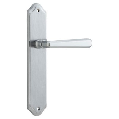 Iver Door Lever Copenhagen Shouldered Latch Pair Brushed Chrome L120xP59mm BPH250xW48mm