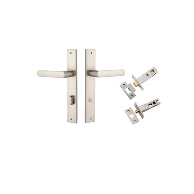 Iver Door Lever Osaka Rectangular Satin Nickel Privacy Kit