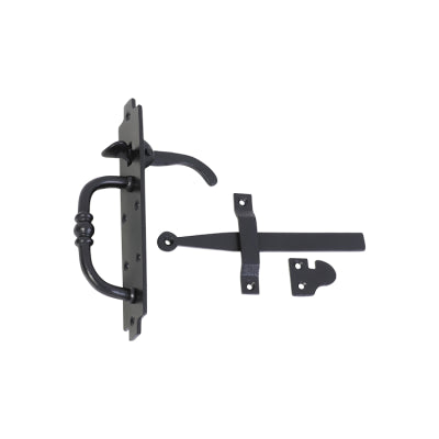 Tradco Suffolk Latch Iron Matt Black H195xL170xW43mm