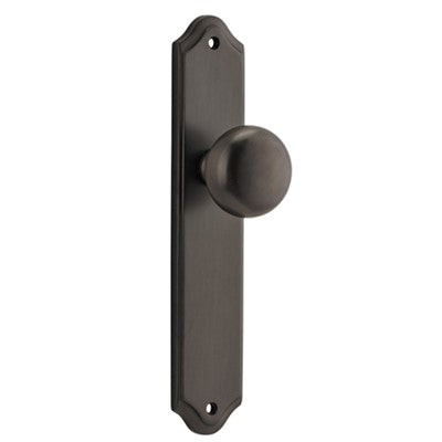 Iver Door Knob Cambridge Shouldered Latch Pair Signature Brass D55xP62mm BPH250xW48mm