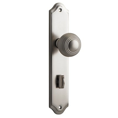 Iver Door Knob Guildford Shouldered Privacy Pair Satin Nickel CTC85mm D52xP74mm BPH250xW48mm