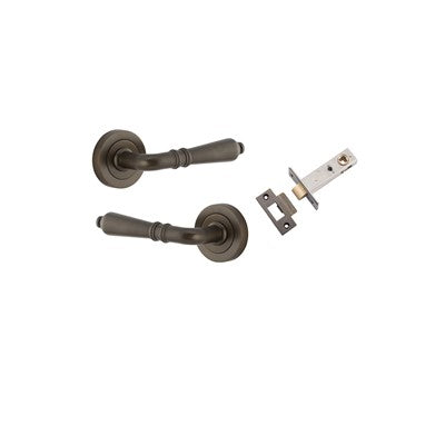 Iver Door Lever Sarlat Rose Round Signature Brass Passage Kit