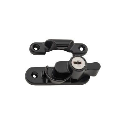 Tradco Sash Fastener Locking Zinc Alloy Matt Black L64xW20mm