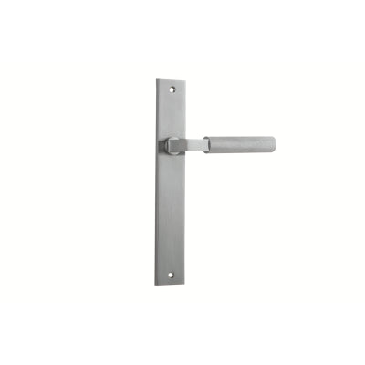 Iver Door Lever Brunswick Rectangular Latch Pair Brushed Chrome L120xP57mm BPH240xW38mm