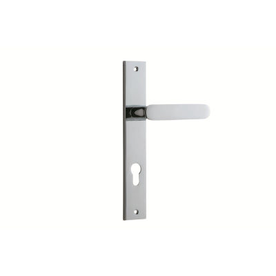 Iver Door Lever Bronte Rectangular Euro Pair Polished Chrome CTC85mm L117xP53mm BPH240xW38mm