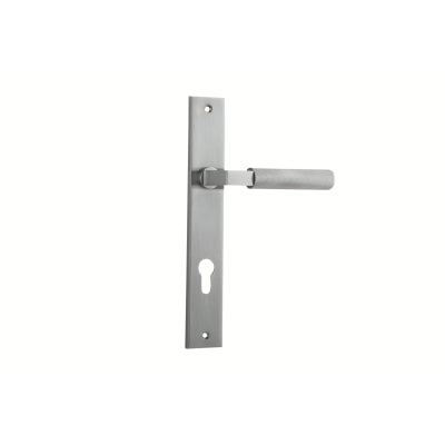 Iver Door Lever Brunswick Rectangular Euro Pair Brushed Chrome CTC85mm L120xP57mm BPH240xW38mm