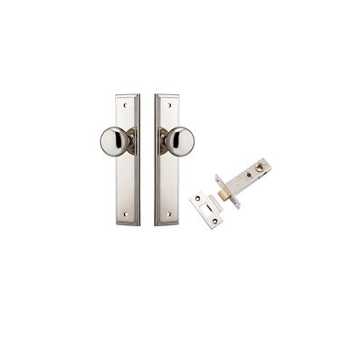 Iver Door Knob Cambridge Stepped Polished Nickel Passage Kit