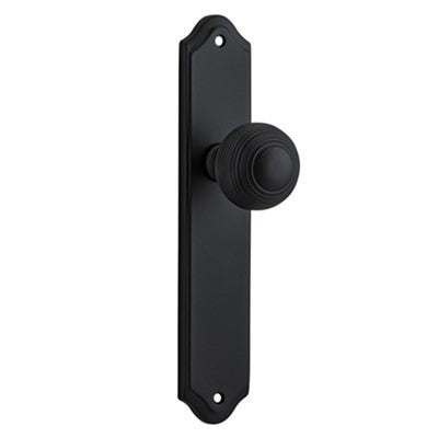 Iver Door Knob Guildford Shouldered Latch Pair Matt Black D52xP74mm BPH250xW48mm