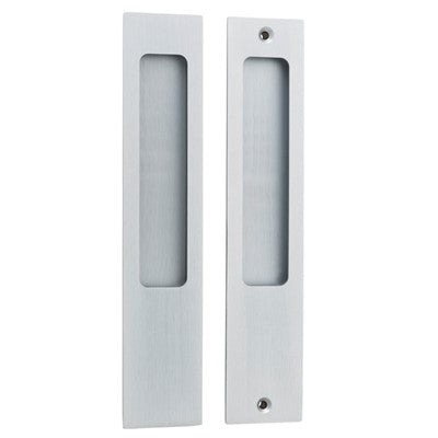 Iver Sliding Door Pull Rectangular Pair Brushed Chrome H225xW45xP2.5mm