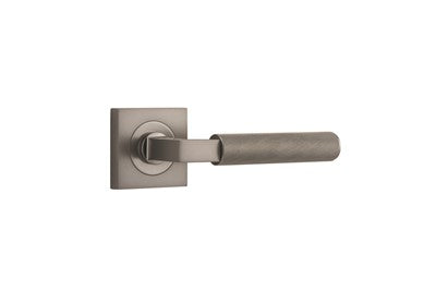 Iver Door Lever Brunswick Rose Square Concealed Fix Pair Satin Nickel L120xP60mm BPH52xW52mm