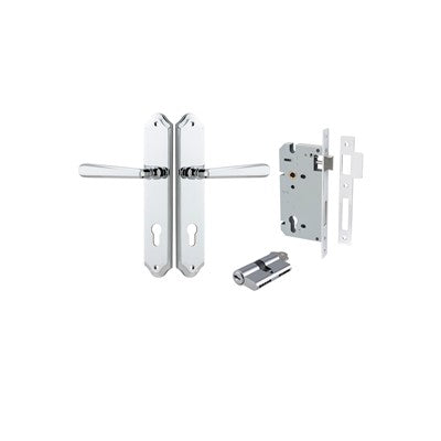 Iver Door Lever Copenhagen Shouldered Polished Chrome Key / Key Entrance Kit