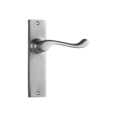 Tradco Door Lever Fremantle Latch Pair Satin Chrome H150xW35xP50mm