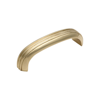 Tradco Cabinet Pull Handle Deco Curved Small Polished Brass L85xW20xP27mm