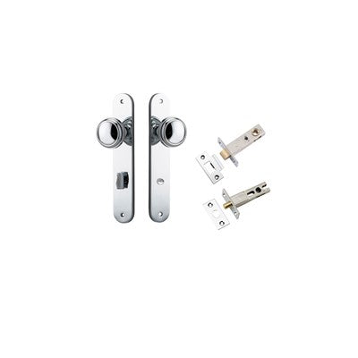 Iver Door Knob Paddington Oval Polished Chrome Privacy Kit