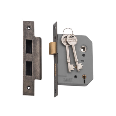 Tradco Mortice Lock 5 Lever Rumbled Nickel CTC57mm Backset 57mm