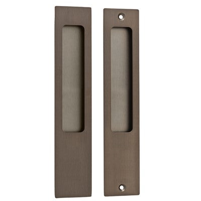 Iver Sliding Door Pull Rectangular Pair Signature Brass H225xW45xP2.5mm