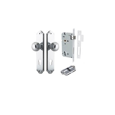 Iver Door Knob Guildford Shouldered Polished Chrome Key / Key Entrance Kit