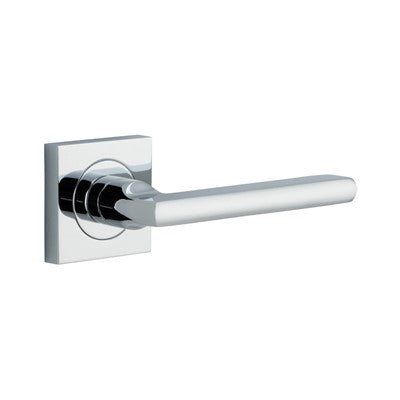 Iver Door Lever Baltimore Rose Square Concealed Fix Pair Polished Chrome L118xP57mm BPH52xW52mm