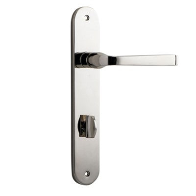 Iver Door Lever Annecy Oval Privacy Pair Polished Nickel CTC85mm L117xP63mm BPH240xW40mm