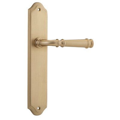 Iver Door Lever Verona Shouldered Latch Pair Brushed Brass L122xP58mm BPH250xW48mm