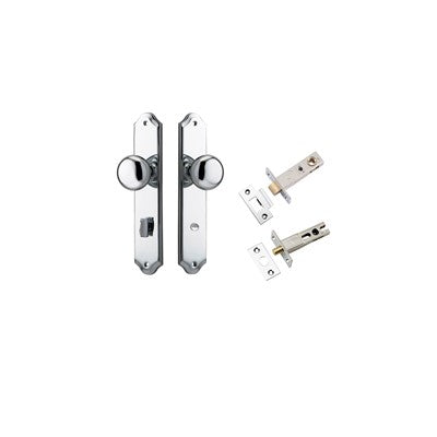 Iver Door Knob Cambridge Shouldered Polished Chrome Privacy Kit