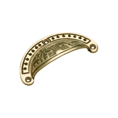 Tradco Drawer Pull Ornate Polished Brass H40xL100mm