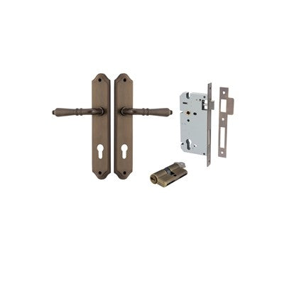 Iver Door Lever Sarlat Shouldered Signature Brass Key / Key Entrance Kit