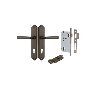 Iver Door Lever Copenhagen Shouldered Signature Brass Key / Thumb Entrance Kit