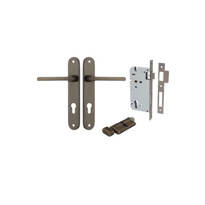 Iver Door Lever Baltimore Oval Signature Brass Key / Thumb Entrance Kit