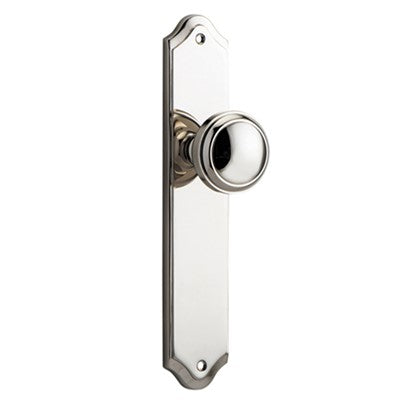 Iver Door Knob Paddington Shouldered Latch Pair Polished Nickel D55xP63mm BPH250xW48mm