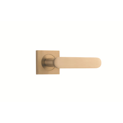 Iver Door Lever Bronte Rose Square Concealed Fix Pair Brushed Brass L117xP56mm BPH52xW52mm