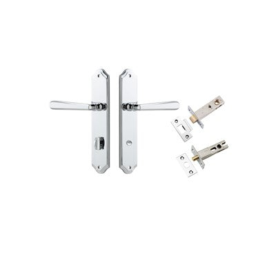 Iver Door Lever Copenhagen Shouldered Polished Chrome Privacy Kit