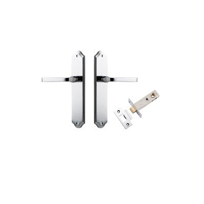 Iver Door Lever Annecy Shouldered Polished Chrome Passage Kit