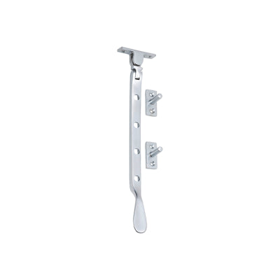 Tradco Casement Stay Base Fix Small Satin Chrome L200mm