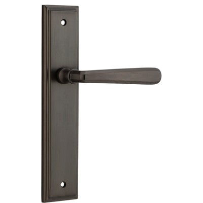 Iver Door Lever Copenhagen Stepped Latch Pair Signature Brass L120xP60mm BPH237xW50mm