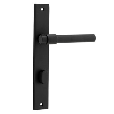 Iver Door Lever Helsinki Rectangular Privacy Pair Matt Black CTC85mm L137xP58mm BPH240xW38mm