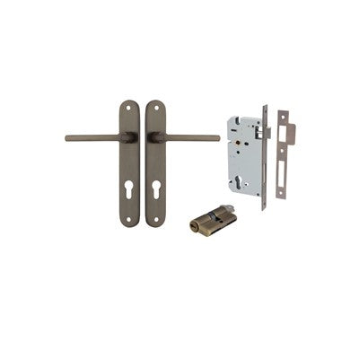 Iver Door Lever Baltimore Oval Signature Brass Key / Key Entrance Kit