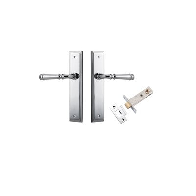 Iver Door Lever Verona Stepped Polished Chrome Passage Kit