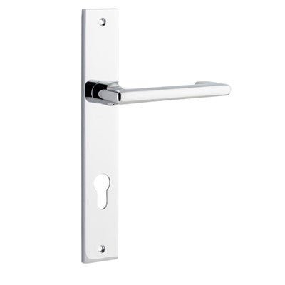 Iver Door Lever Baltimore Return Rectangular Euro Pair Polished Chrome CTC85mm L128xP54mm BPH240xW38mm