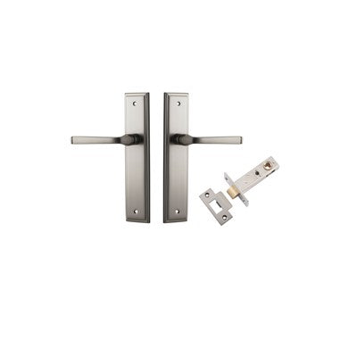 Iver Door Lever Annecy Stepped Satin Nickel Passage Kit