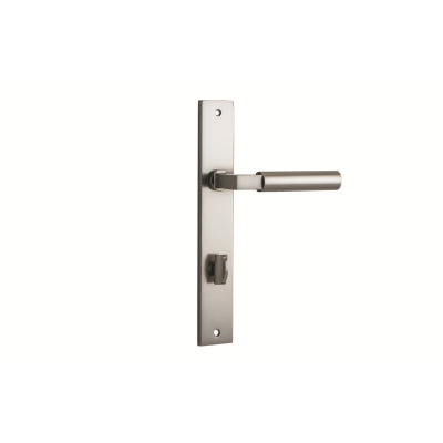 Iver Door Lever Berlin Rectangular Privacy Pair Satin Nickel CTC85mm L120xP57mm BPH240xW38mm